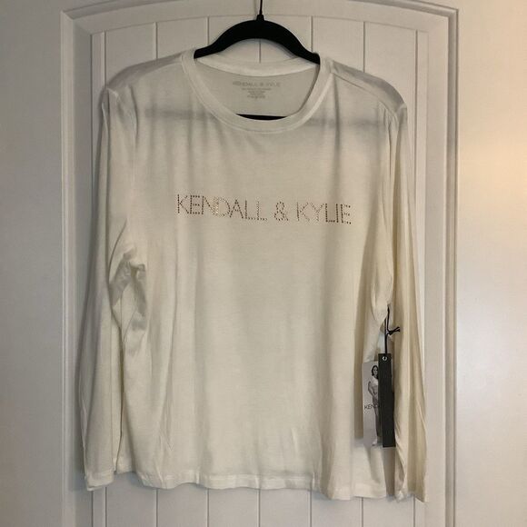 NWT❤️ Kendall & Kylie long sleeve T-shirt with Rose Gold Bling! - Picture 1 of 4